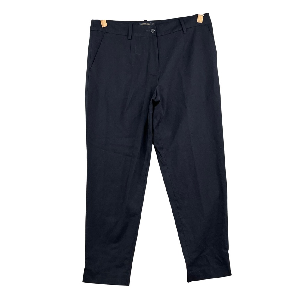 Pendleton Trousers Women 12P Navy Blue Virgin Wool Blend Petite Tapered Corpcore